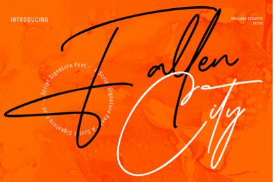 Fallen City Signature Font