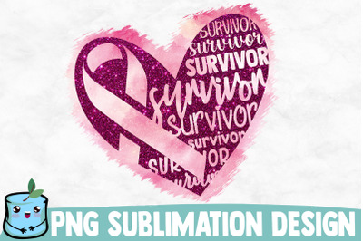 Survivor Heart Sublimation Design