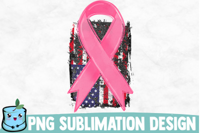 USA Flag Cancer Ribbon Sublimation Design