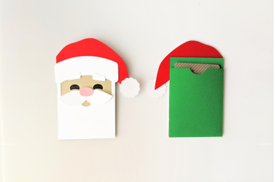 Santa Claus Face Gift Card Holder | SVG | PNG | DXF | EPS