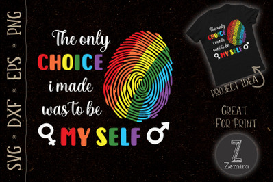 Be Myself Gay Pride LGBT Rainbow Flag