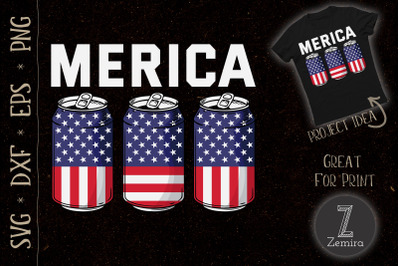 Beer American Flag Merica USA Drinking