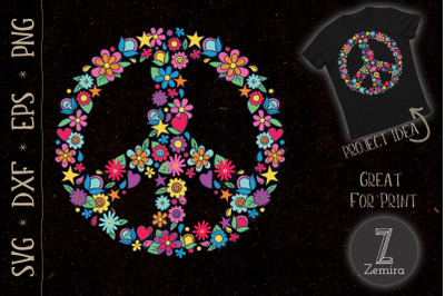 Love and Peace Flower Hippie Lover