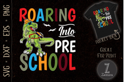 Roaring Into Preschool Dinosaur Student