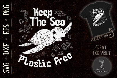 Ocean Keep The Sea Plastic Free Turtle