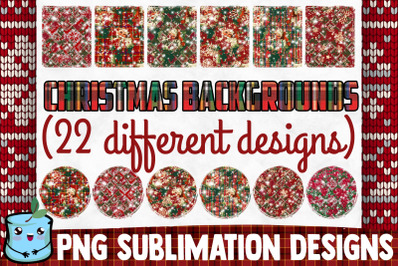 Christmas Backgrounds Sublimation Bundle