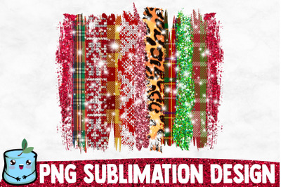 Christmas Brush Strokes Sublimation Design