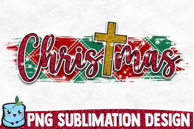 Christmas Cross Sublimation Design