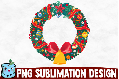 Christmas Wreath Sublimation Design