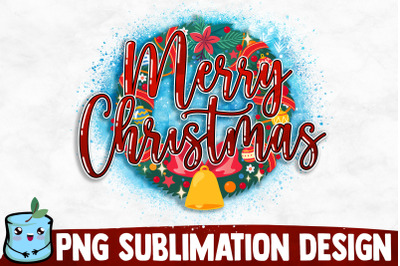 Merry Christmas Wreath Sublimation Design