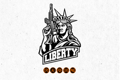 American Liberty Warrior Military Silhouette