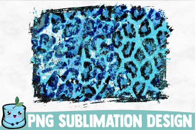 Blue Leopard Sublimation Background