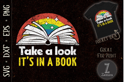 Take A Look Its A Book Retro Rainbow