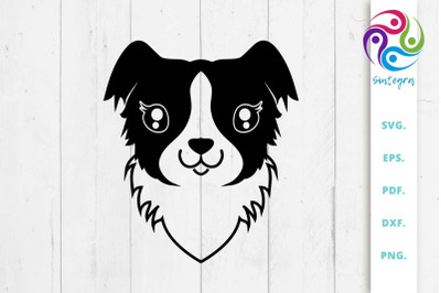 Cute Collie Dog SVG File