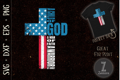 Faith Cross American Flag Christ Jesus