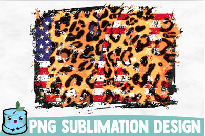 Leopard USA Flag Sublimation Background