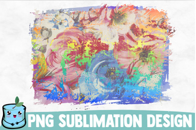 Watercolor Flowers Sublimation Background