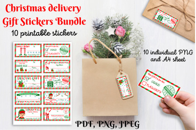 Christmas Delivery Gift Stickers Bundle.