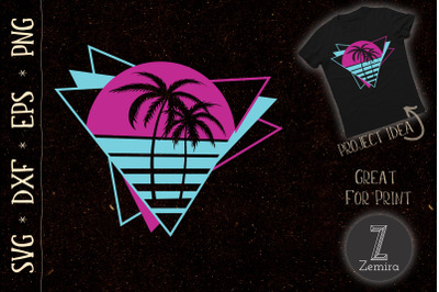 Palm Tree Retro 80s