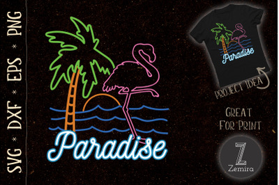 Flamingo Paradise Vintage 80s