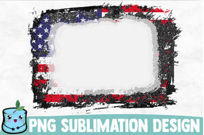 Bleached Glitter USA Flag Sublimation Frame