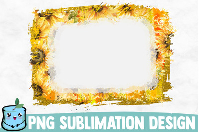 Bleached Gold Sunflower Sublimation Frame