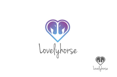 Horses in Love Logo Design