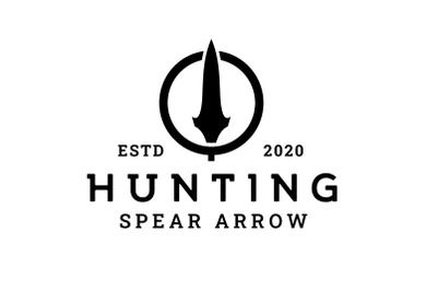 Simple Arrowhead Spear Hunting Logo Design