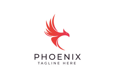 Phoenix Bird Logo Design Vector