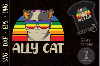 Nonbinary Gay Pride Cat LGBT Sunglasses