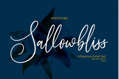 Sallowbliss Cursive Script Font