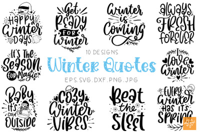 Winter Quotes SVG Bundle