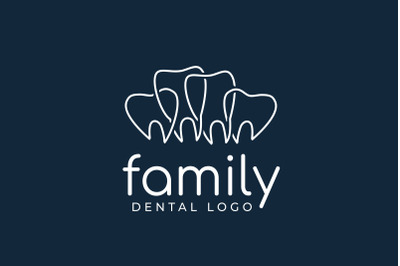 Simple Family Deental Logo, Dental Clinic dentist Logo Design