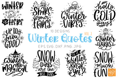 Winter Quotes SVG Bundle Vol 2