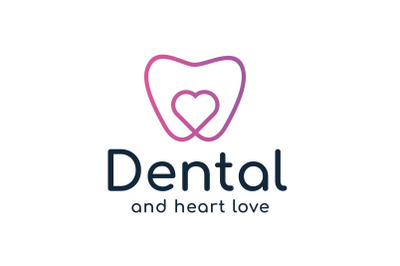 Tooth and Heart, Dental Care Logo Design Inspiration