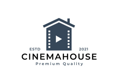 House and Negative Film for Movie Production Logo Design