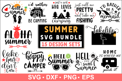 Summer Quotes SVG Bundle, Summer Bundle