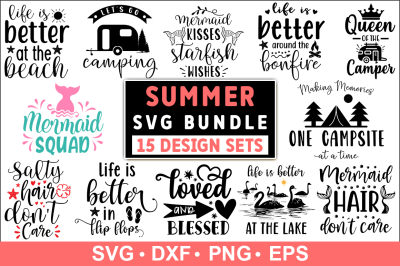 Summer Quotes SVG Bundle, Summer Bundle