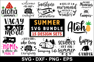 Summer Quotes SVG Bundle, Summer Bundle