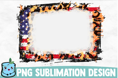 Bleached Leopard USA Flag Sublimation Frame