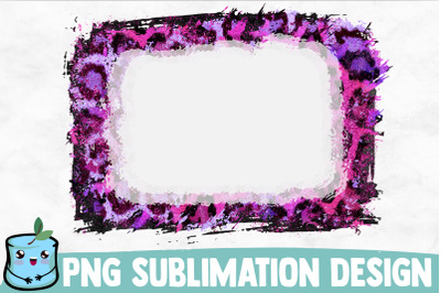 Bleached Purple Pink Leopard Sublimation Frame