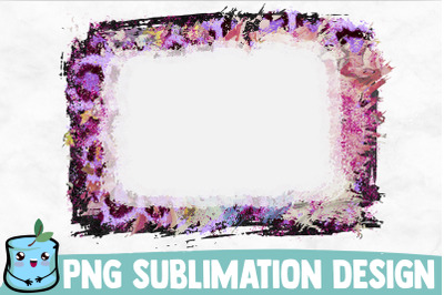 Bleached Violet Leopard Flowers Sublimation Frame