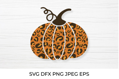 Leopard Pumpkin. Fall decorations. Thanksgiving SVG