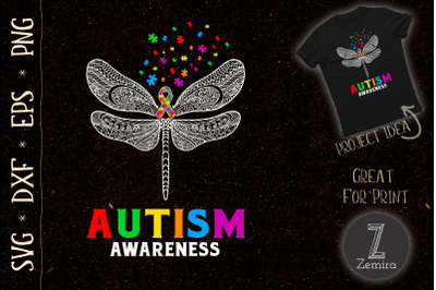 Autism Dragonfly Puzzle Autism Awareness