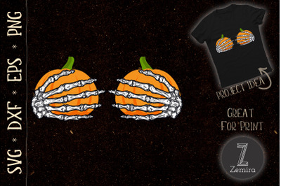 Pumpkin Boobs Halloween Costume Design