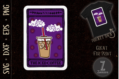 The Iced Coffee Tarot Card Funny Design