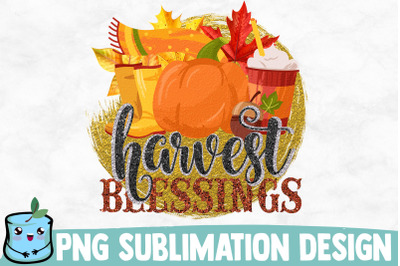 Harvest Blessings Sublimation Design