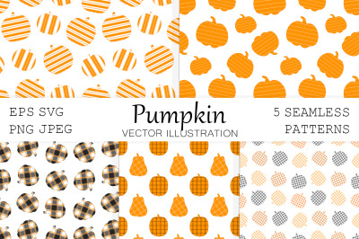 Pumpkin pattern. Pumpkin plaid print. Pumpkin strips SVG