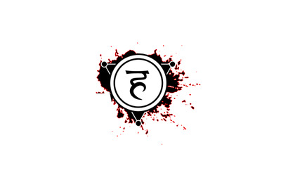 Vishuddha chakra circle font  svg