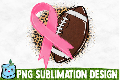 Cancer Ribbon Football Sublimation Design